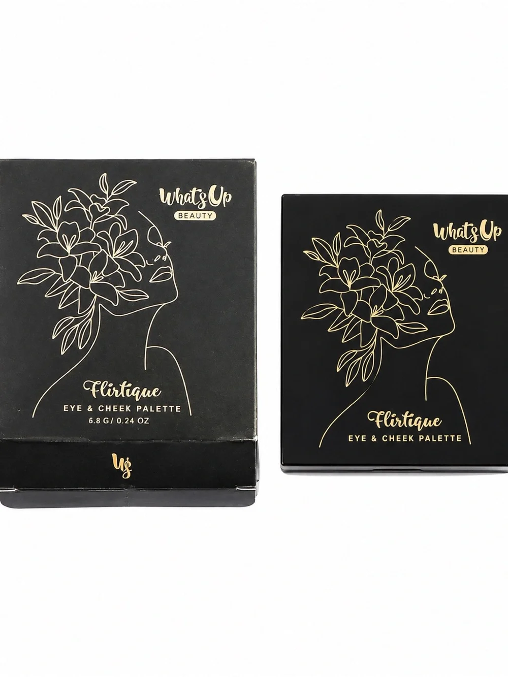 What’s Up Beauty Flirtique Eye & Cheek Palette — Peach & Rose Tones